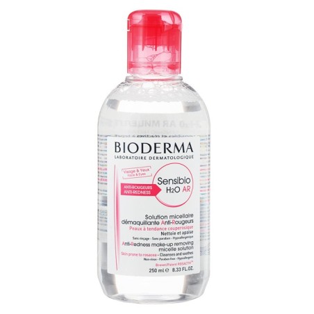 BIODERMA SENSIBIO H2O AR SOLUTION MICELLAIRE DEMAQUILLANTE ANTI-ROUGEURS 250ML – Soin pour peau sensible | BIODERMA  1