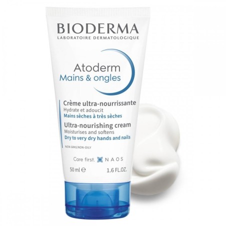 BIODERMA ATODERM MAINS CREME REPARATRICE 50ML – Soin des mains | BIODERMA  3
