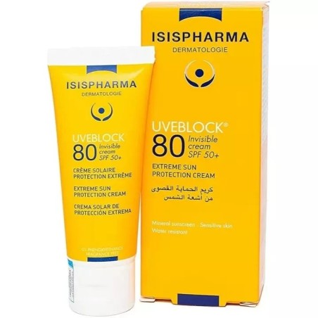 ISISPHARMA UVEBLOCK SPF80 INVISIBLE CREME 40ML REF COIVISI019 – Protection solaire et bronzage | ISIS PHARMA  1