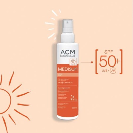 ACM MEDISUN SPRAY SPF50+ 200ML – Produits solaires pour toute la famille | ACM  1